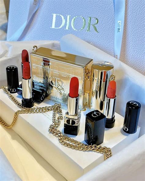 set son dior limited edition 4 màu|Set Son Dior Rouge Limited Edition 4 Màu Kèm Clutch thời trang.